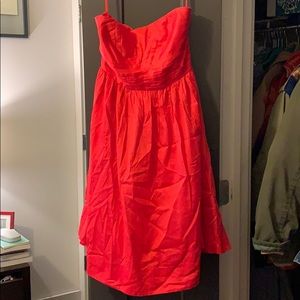 Anthropologie coral dress